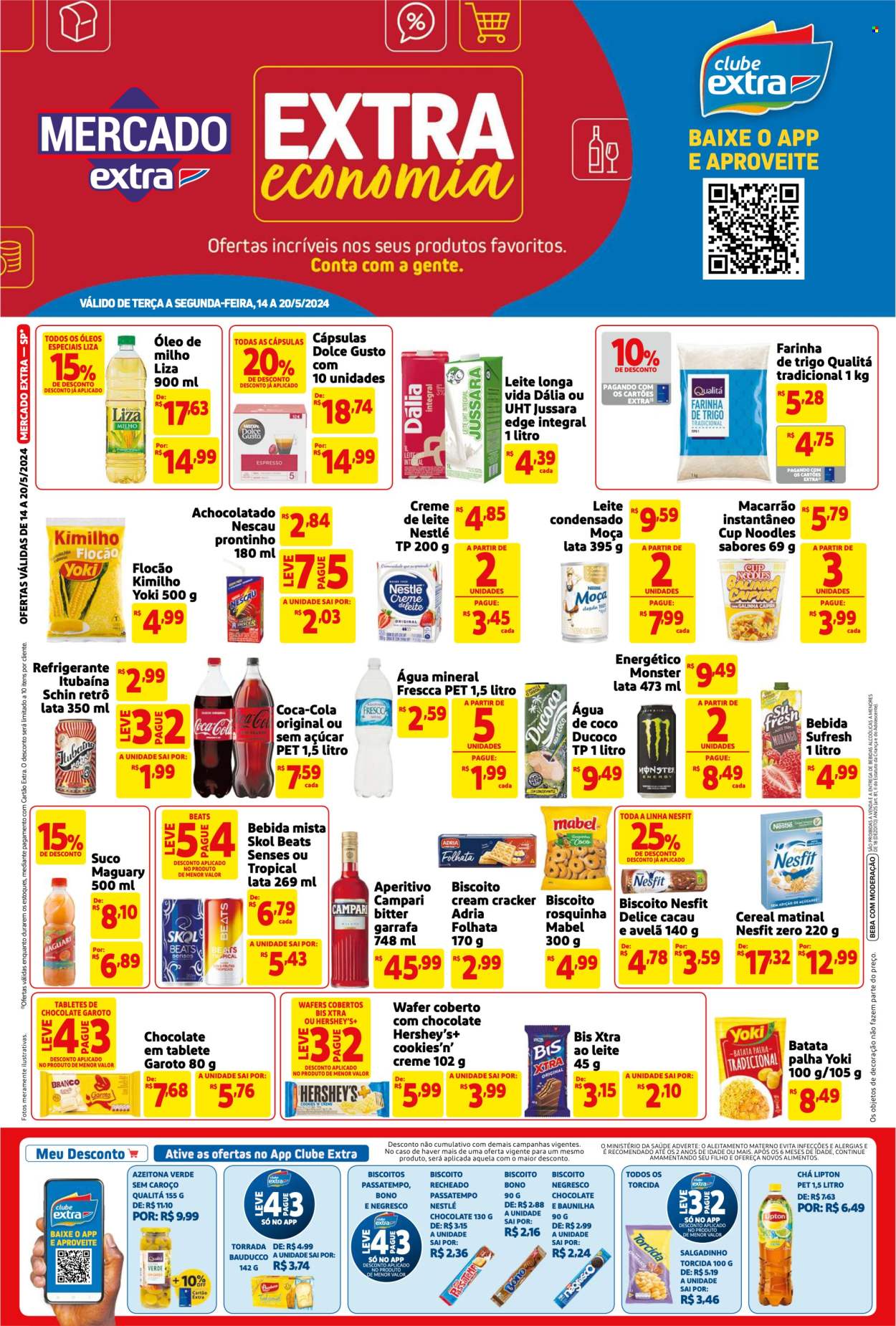 Folheto Mercado Extra - 14/05/2024 - 20/05/2024. Página 1