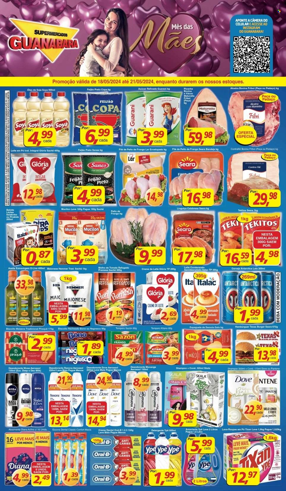 Folheto Supermercados Guanabara - 18/05/2024 - 21/05/2024. Página 1