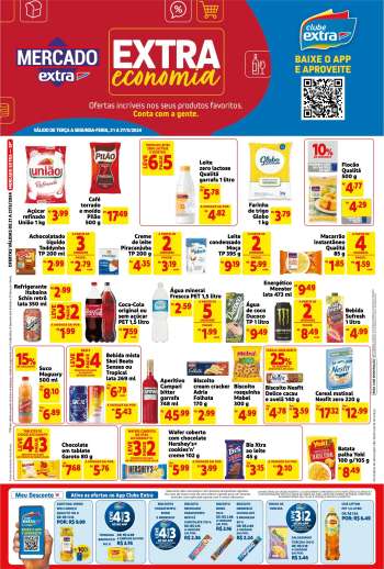 Folheto Mercado Extra - 21/05/2024 - 27/05/2024.