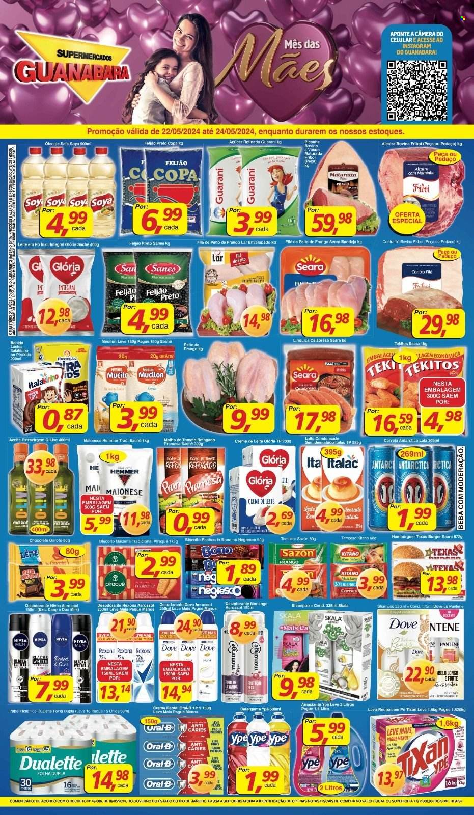 Folheto Supermercados Guanabara - 22/05/2024 - 24/05/2024. Página 12