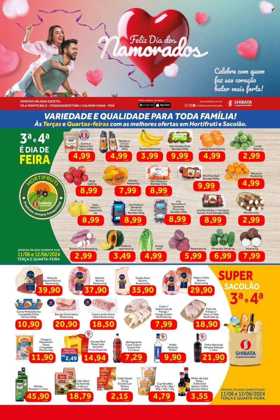 Folheto Shibata Supermercados - 11/06/2024 - 17/06/2024. Página 1