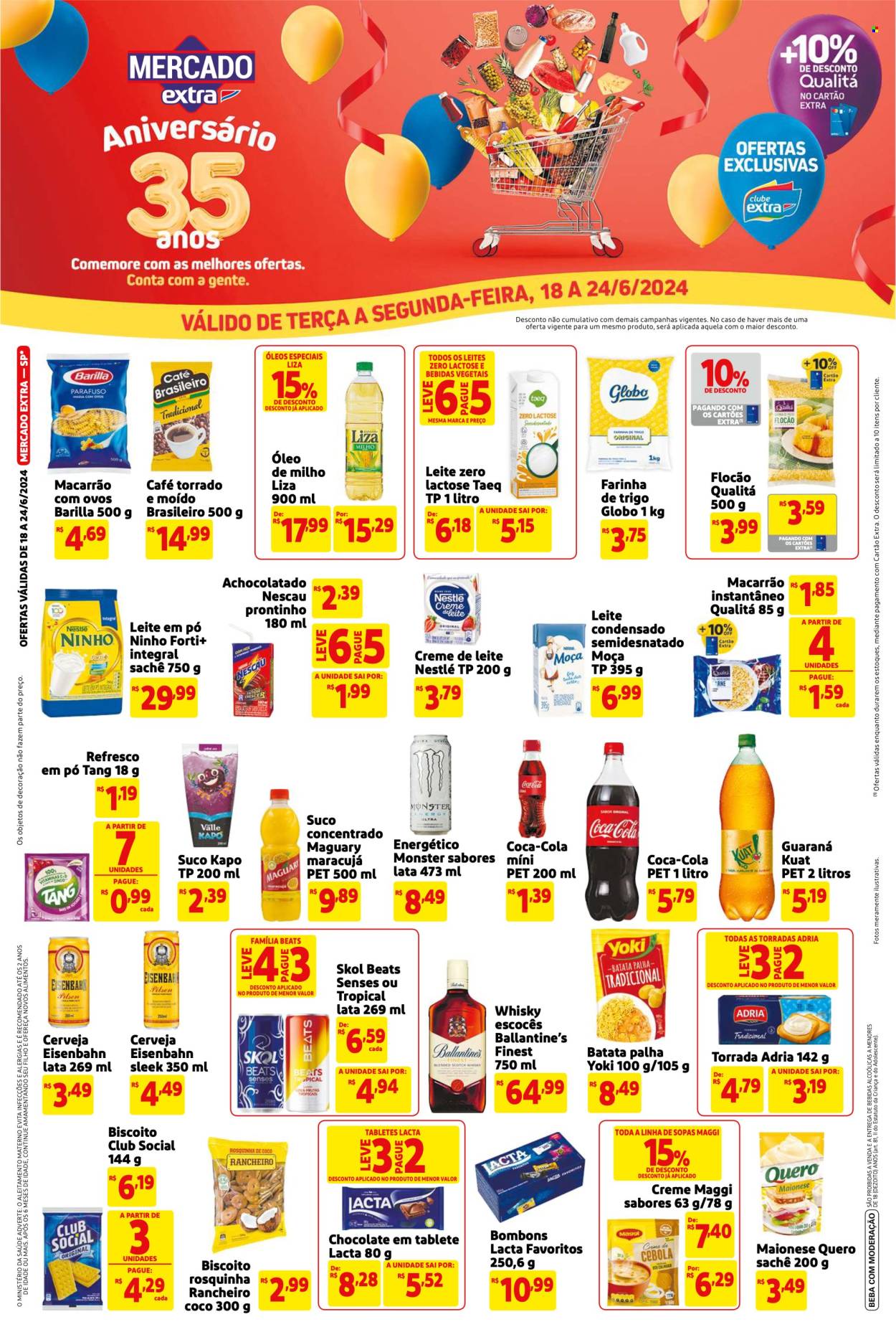 Folheto Mercado Extra - 18/06/2024 - 24/06/2024. Página 1