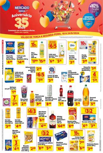 Folheto Mercado Extra - 18/06/2024 - 24/06/2024.