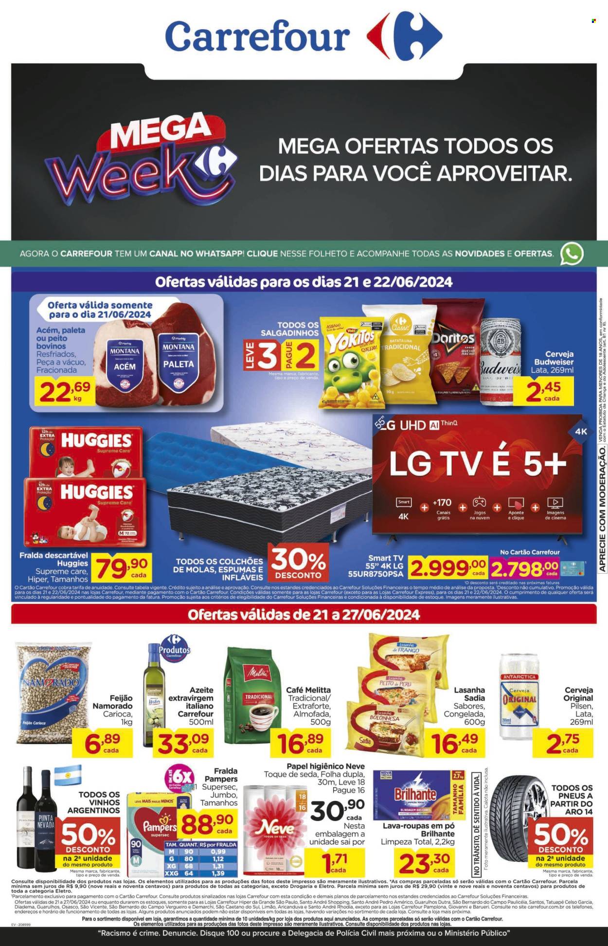Folheto Carrefour Hiper - 21/06/2024 - 27/06/2024. Página 1
