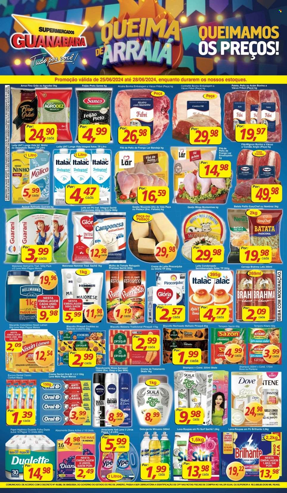 Folheto Supermercados Guanabara - 25/06/2024 - 28/06/2024. Página 1
