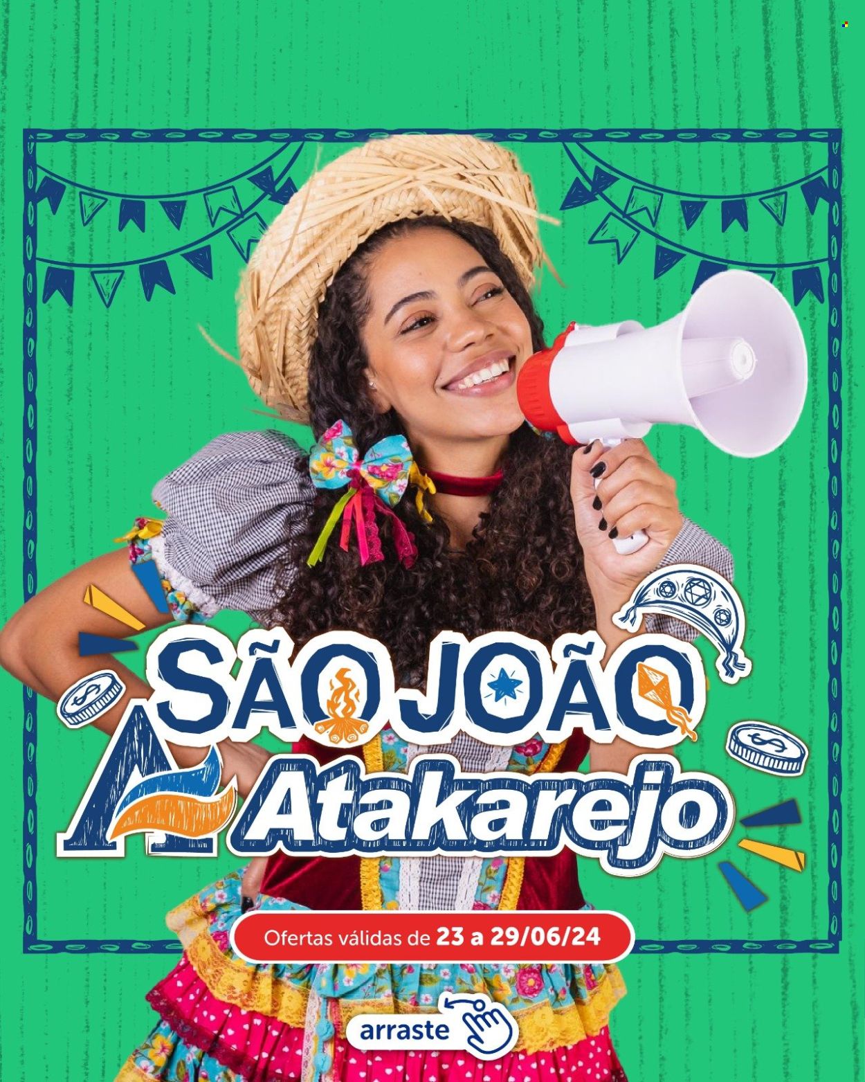 Folheto Atakadão Atakarejo - 23/06/2024 - 29/06/2024. Página 1
