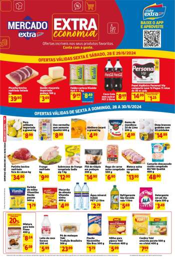 Folheto Mercado Extra - 28/06/2024 - 30/06/2024.