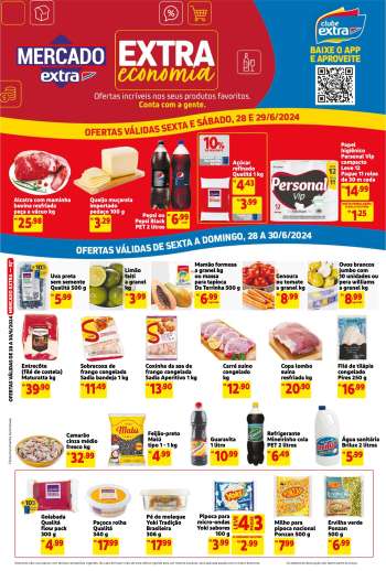 Folheto Mercado Extra - 28/06/2024 - 30/06/2024.