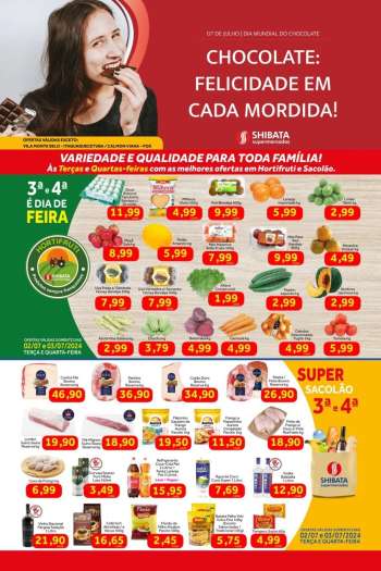 Folheto Shibata Supermercados - 02/07/2024 - 08/07/2024.