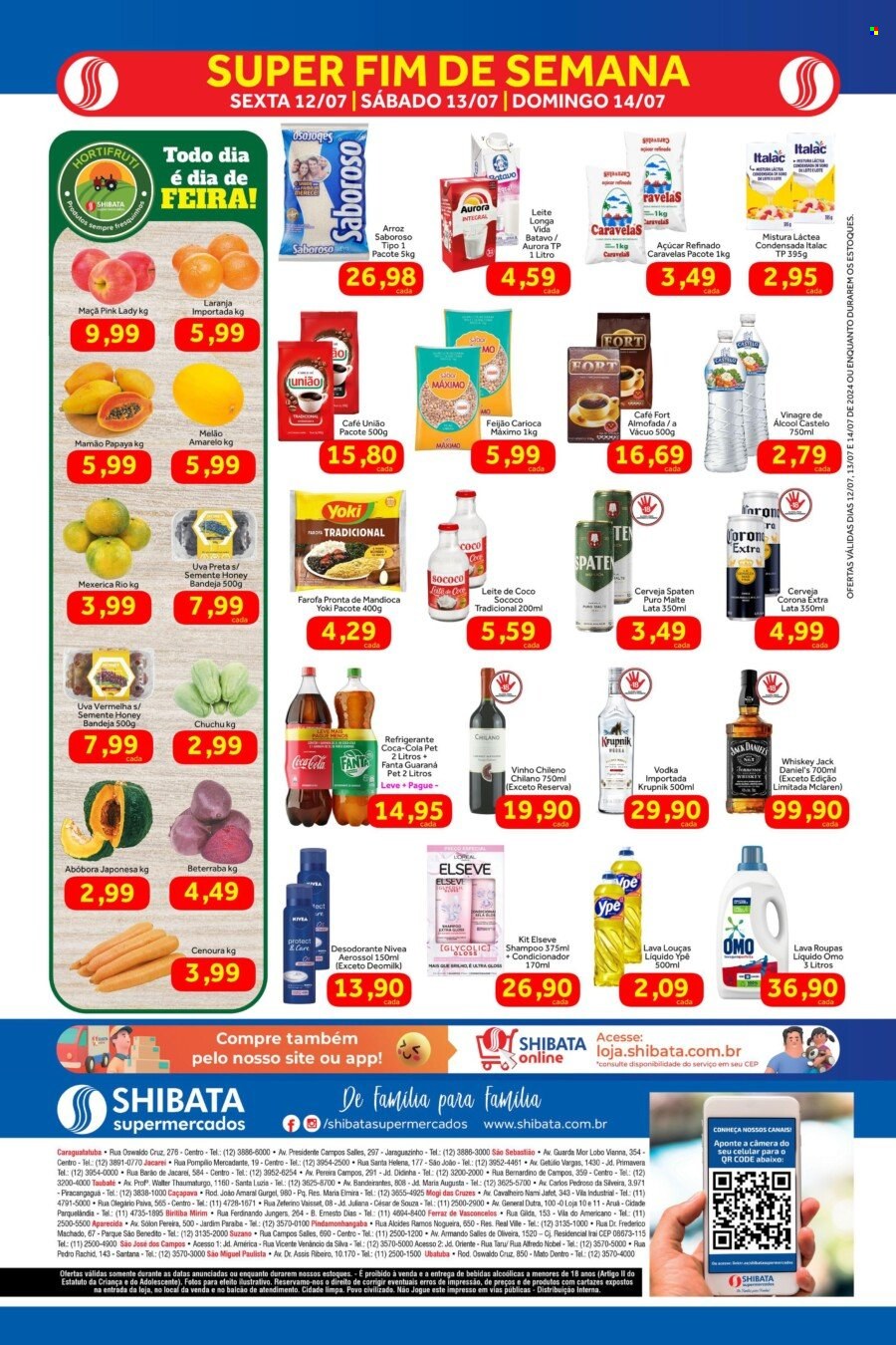 Folheto Shibata Supermercados - 12/07/2024 - 14/07/2024. Página 2