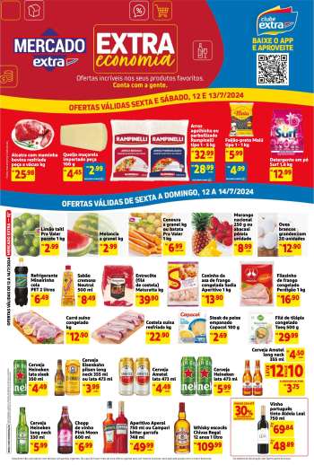 Folheto Mercado Extra - 12/07/2024 - 14/07/2024.