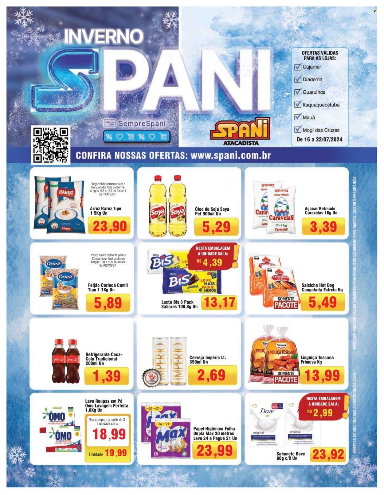 Folheto Spani Atacadista - 16/07/2024 - 22/07/2024. Página 1