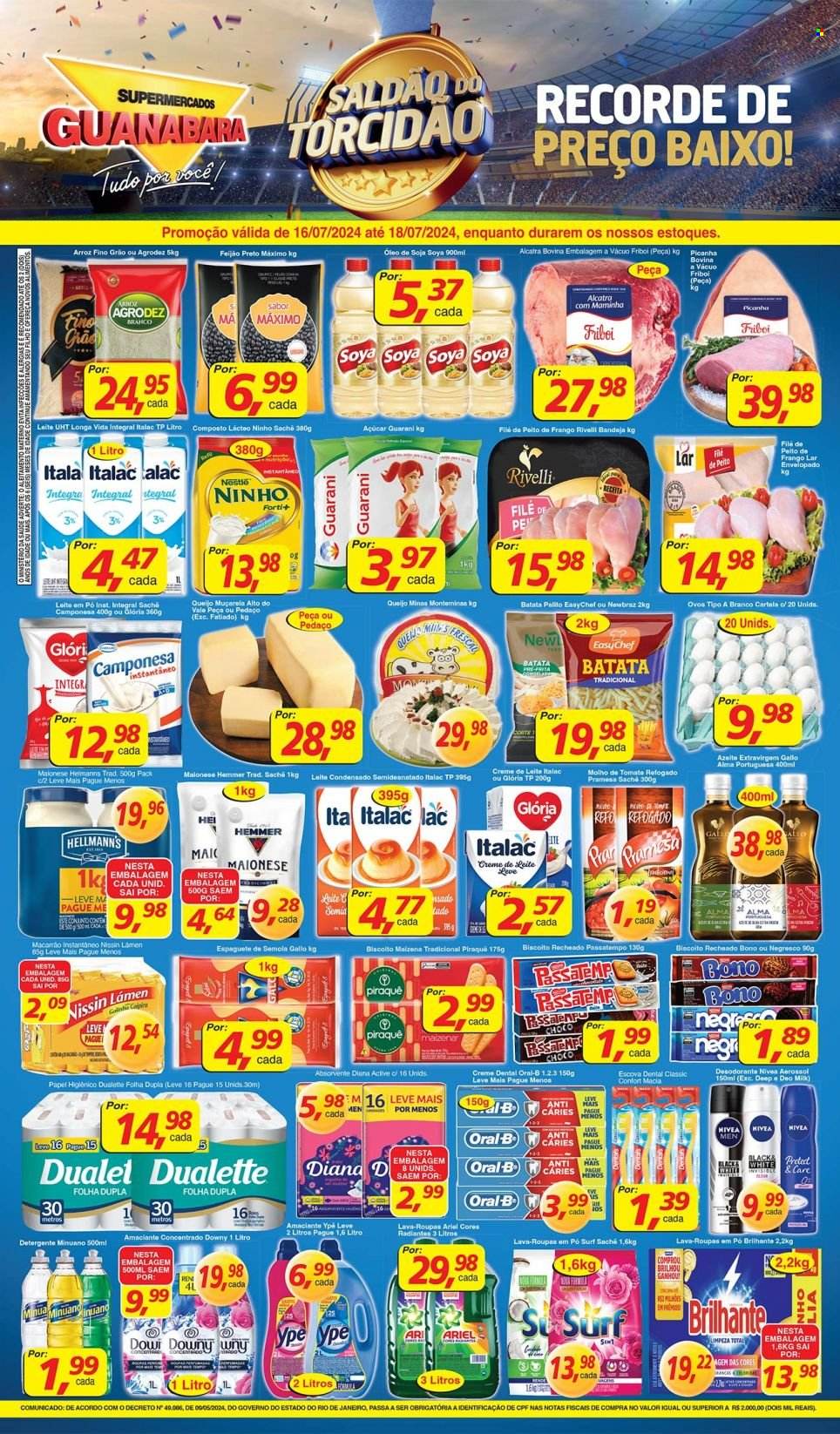 Folheto Supermercados Guanabara - 16/07/2024 - 18/07/2024. Página 1