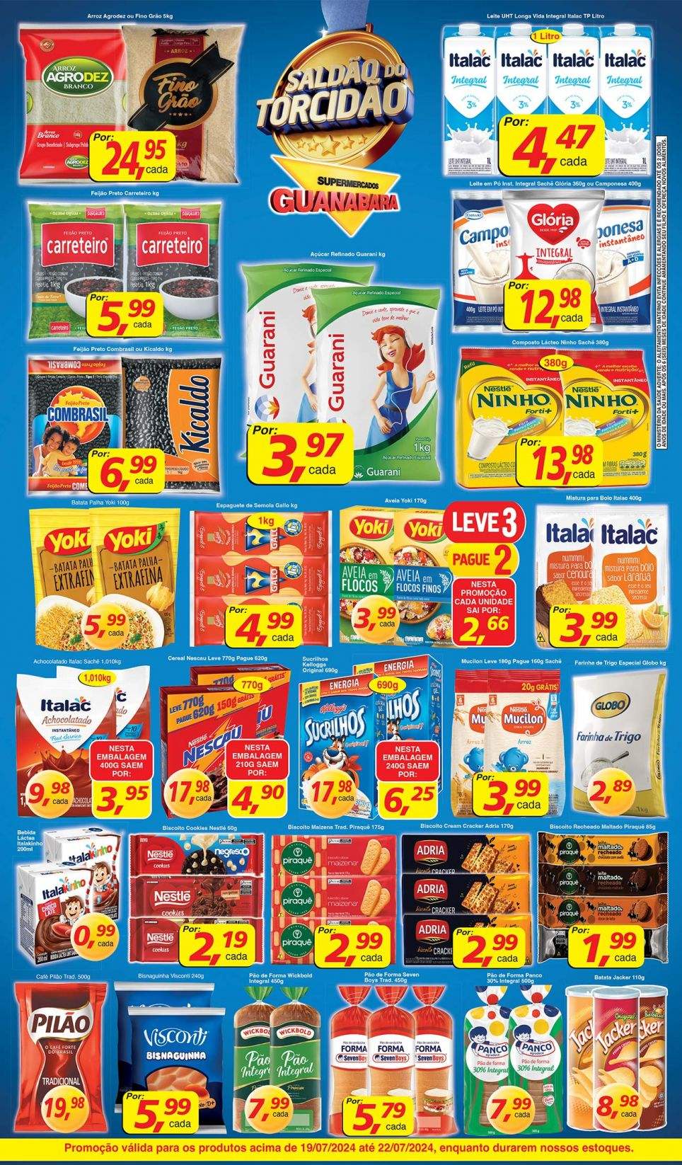 Folheto Supermercados Guanabara - 19/07/2024 - 22/07/2024. Página 3