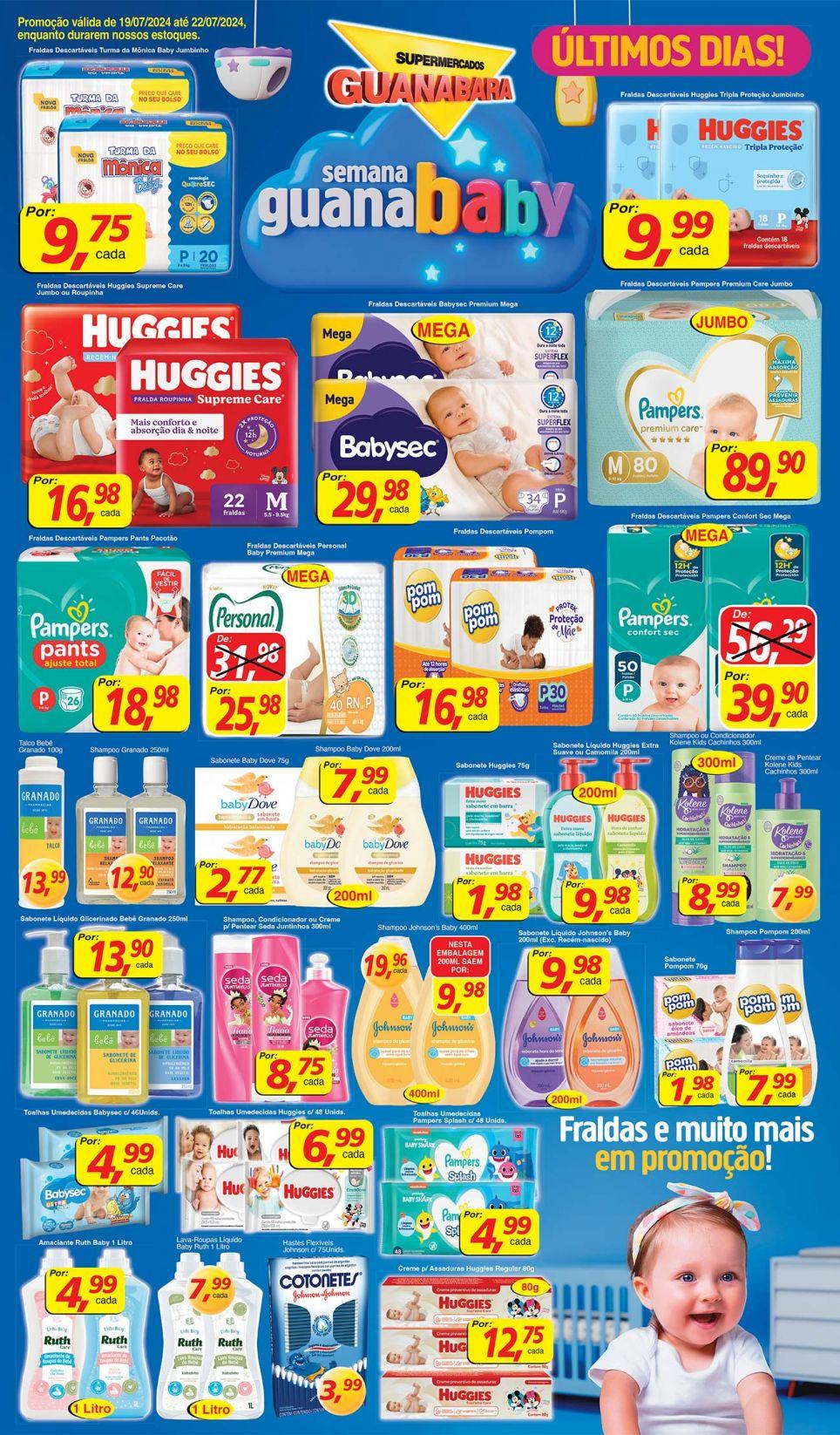 Folheto Supermercados Guanabara - 19/07/2024 - 22/07/2024. Página 12