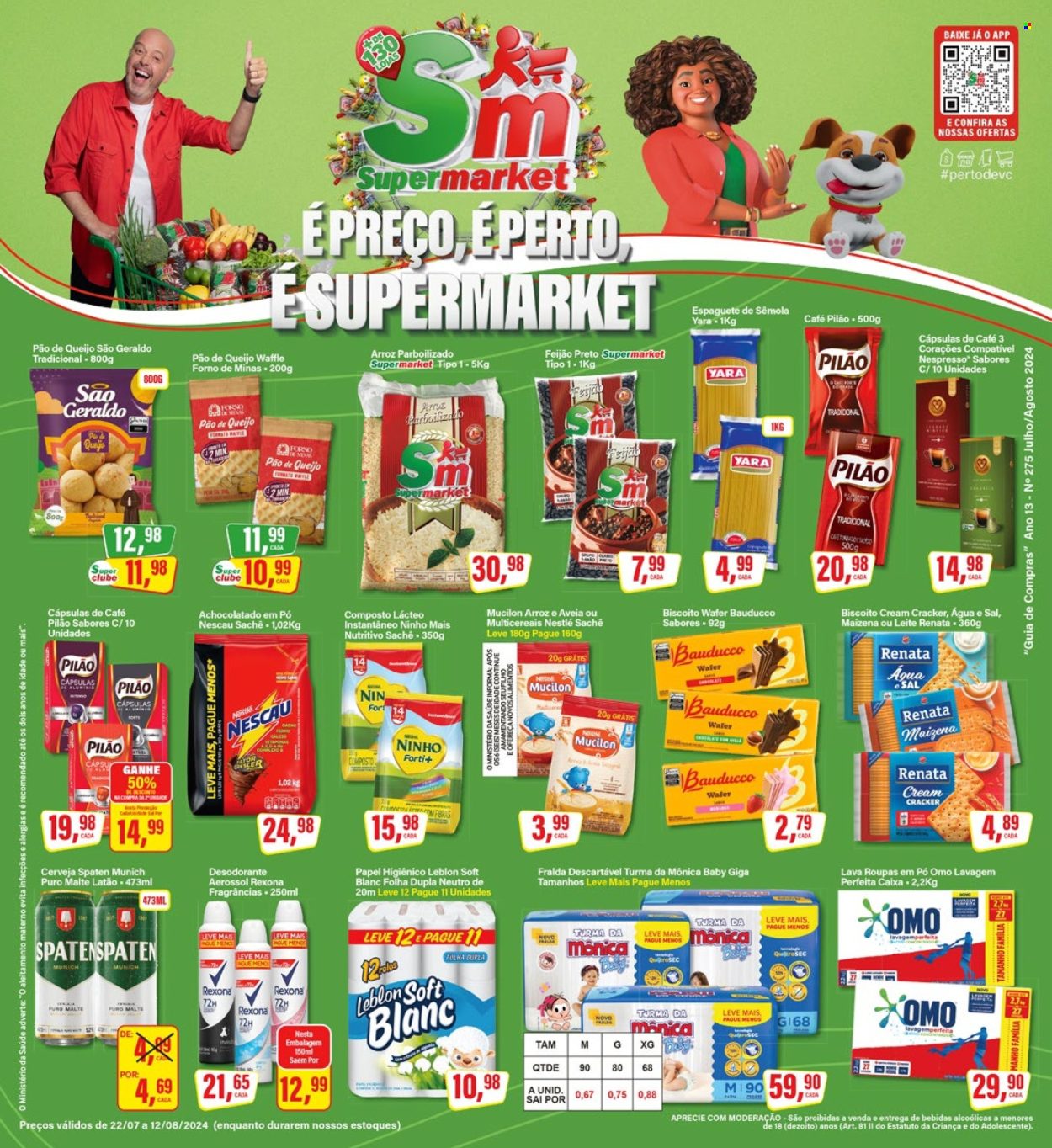 Folheto Rede Supermarket - 22/07/2024 - 12/08/2024. Página 1