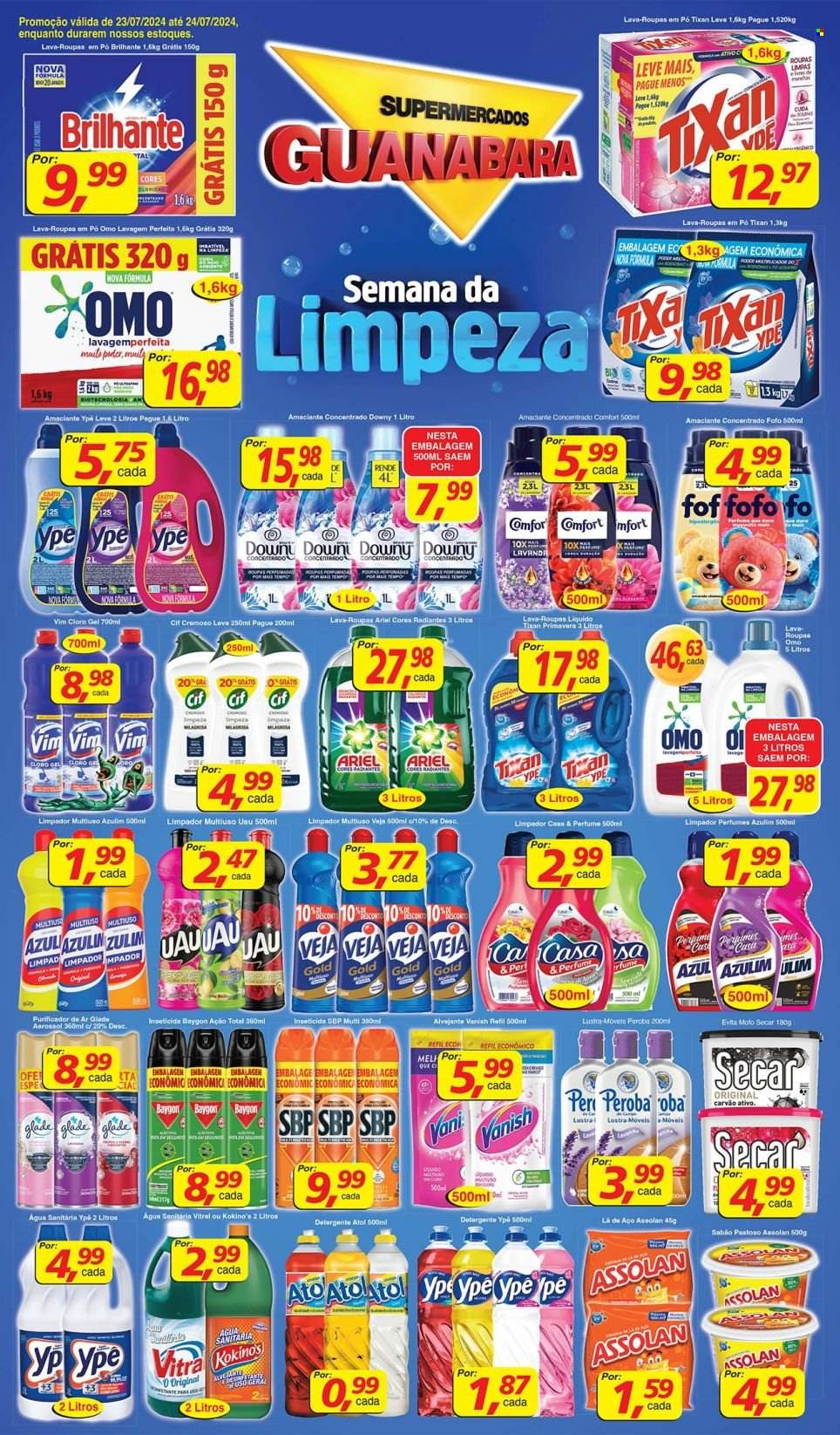Folheto Supermercados Guanabara - 23/07/2024 - 24/07/2024. Página 1