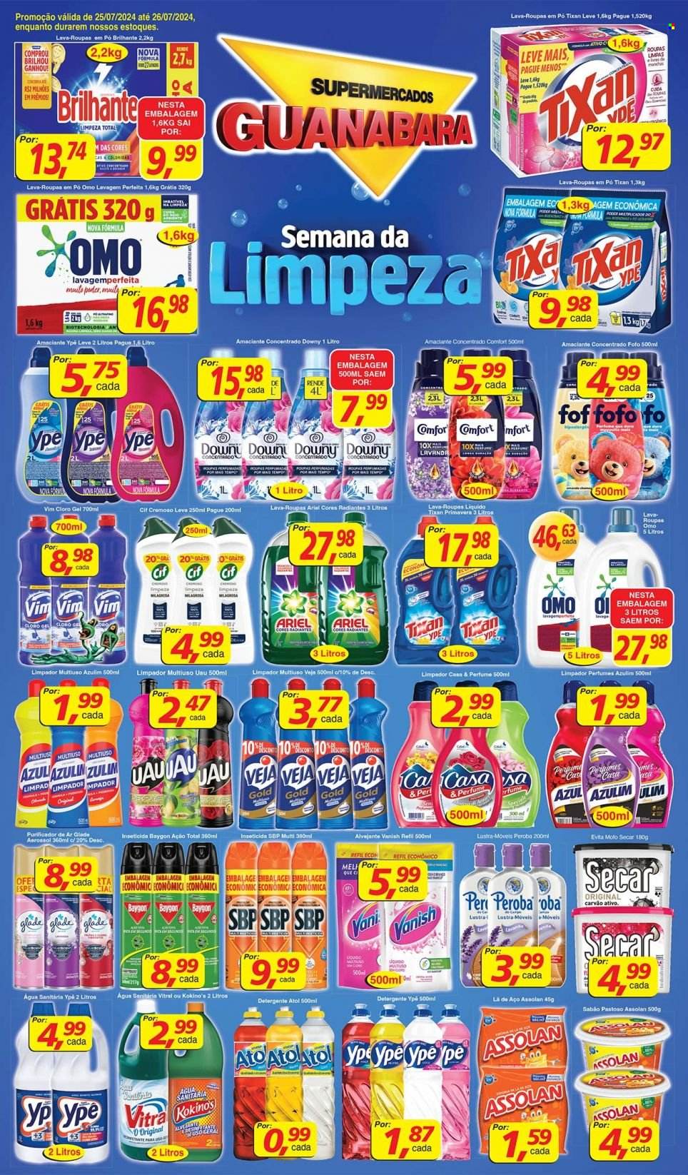Folheto Supermercados Guanabara - 25/07/2024 - 26/07/2024. Página 1