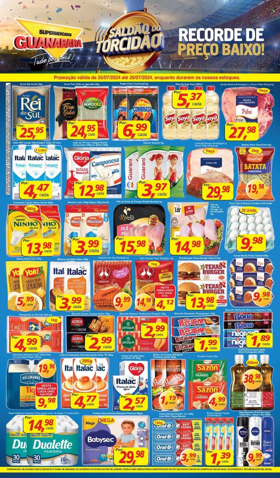 Folheto Supermercados Guanabara - 25/07/2024 - 26/07/2024. Página 12
