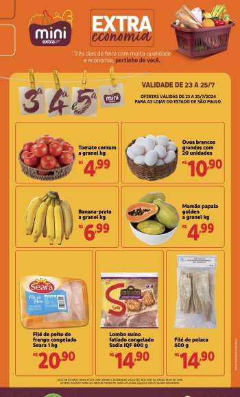 Folheto Mini Extra - 23/07/2024 - 25/07/2024.