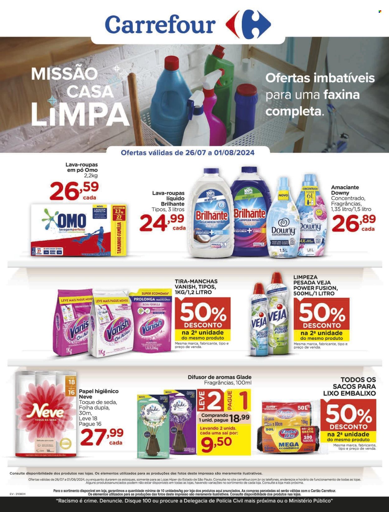Folheto Carrefour Hiper - 26/07/2024 - 01/08/2024. Página 1