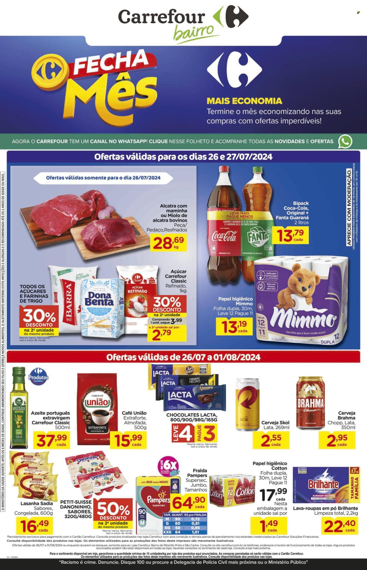 Folheto Carrefour Bairro - 26/07/2024 - 01/08/2024. Página 1