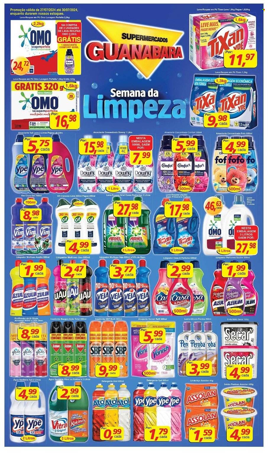 Folheto Supermercados Guanabara - 27/07/2024 - 30/07/2024. Página 1