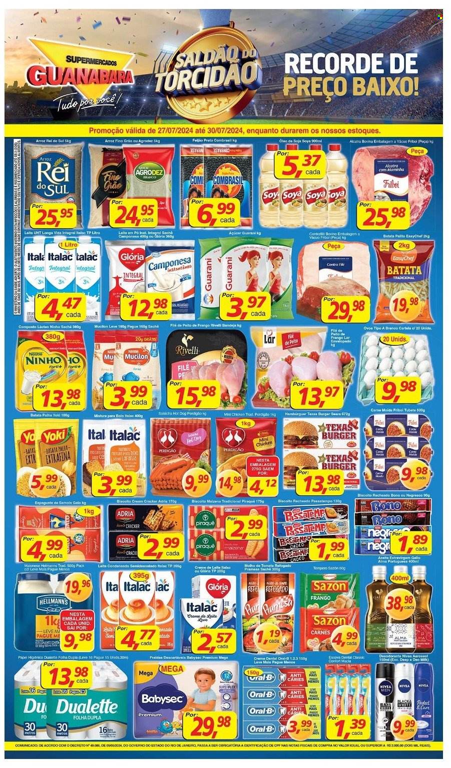 Folheto Supermercados Guanabara - 27/07/2024 - 30/07/2024. Página 12