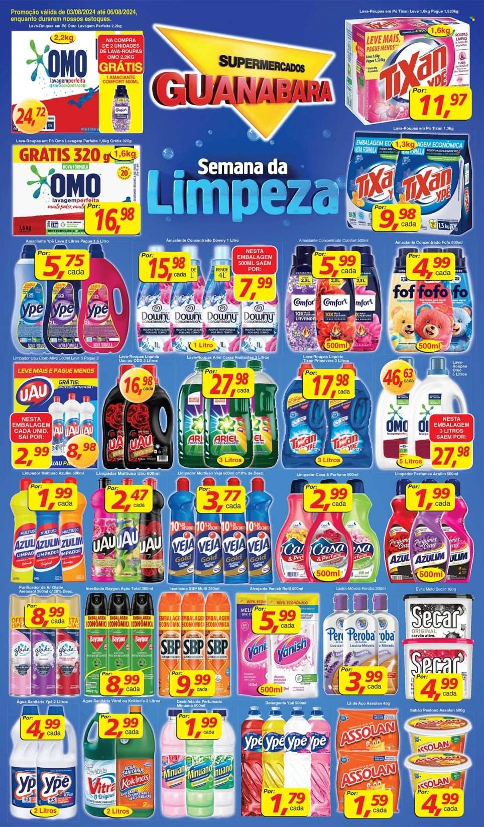 Folheto Supermercados Guanabara - 03/08/2024 - 06/08/2024. Página 1