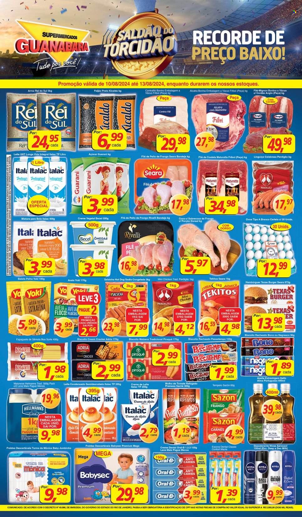 Folheto Supermercados Guanabara - 10/08/2024 - 13/08/2024. Página 12