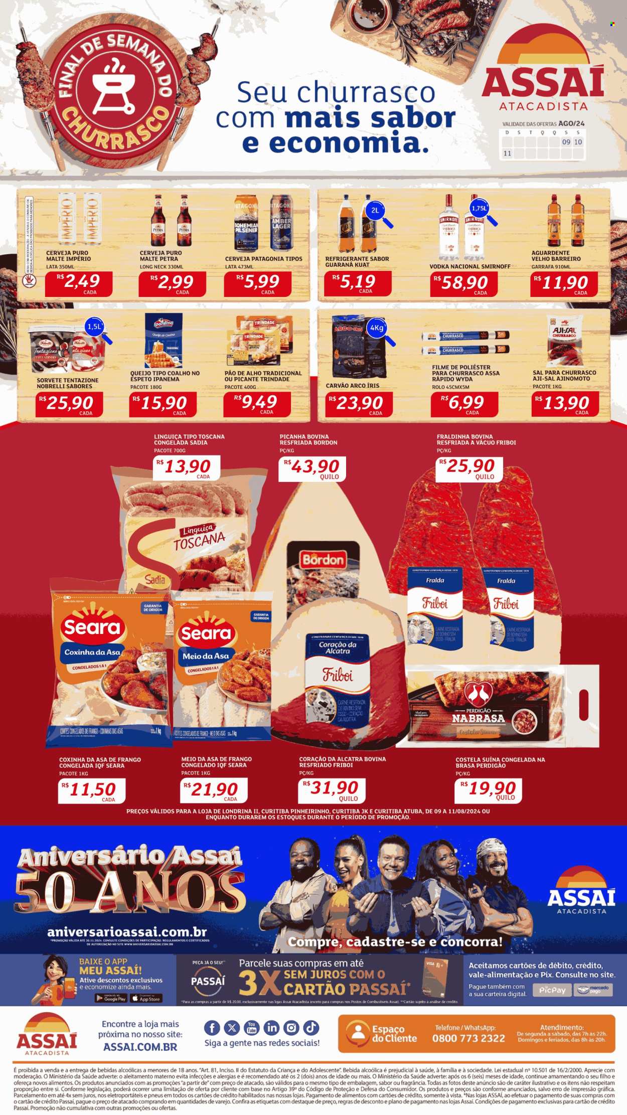 Folheto Assaí Atacadista - 09/08/2024 - 11/08/2024. Página 1