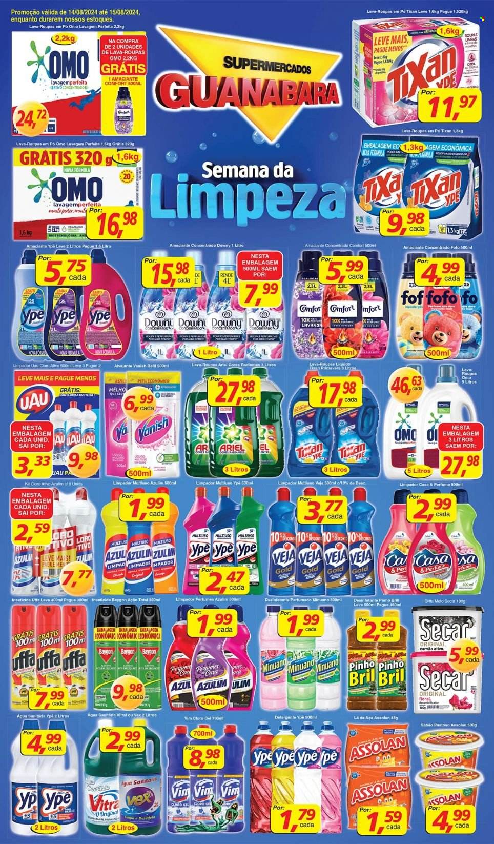 Folheto Supermercados Guanabara - 14/08/2024 - 15/08/2024. Página 1