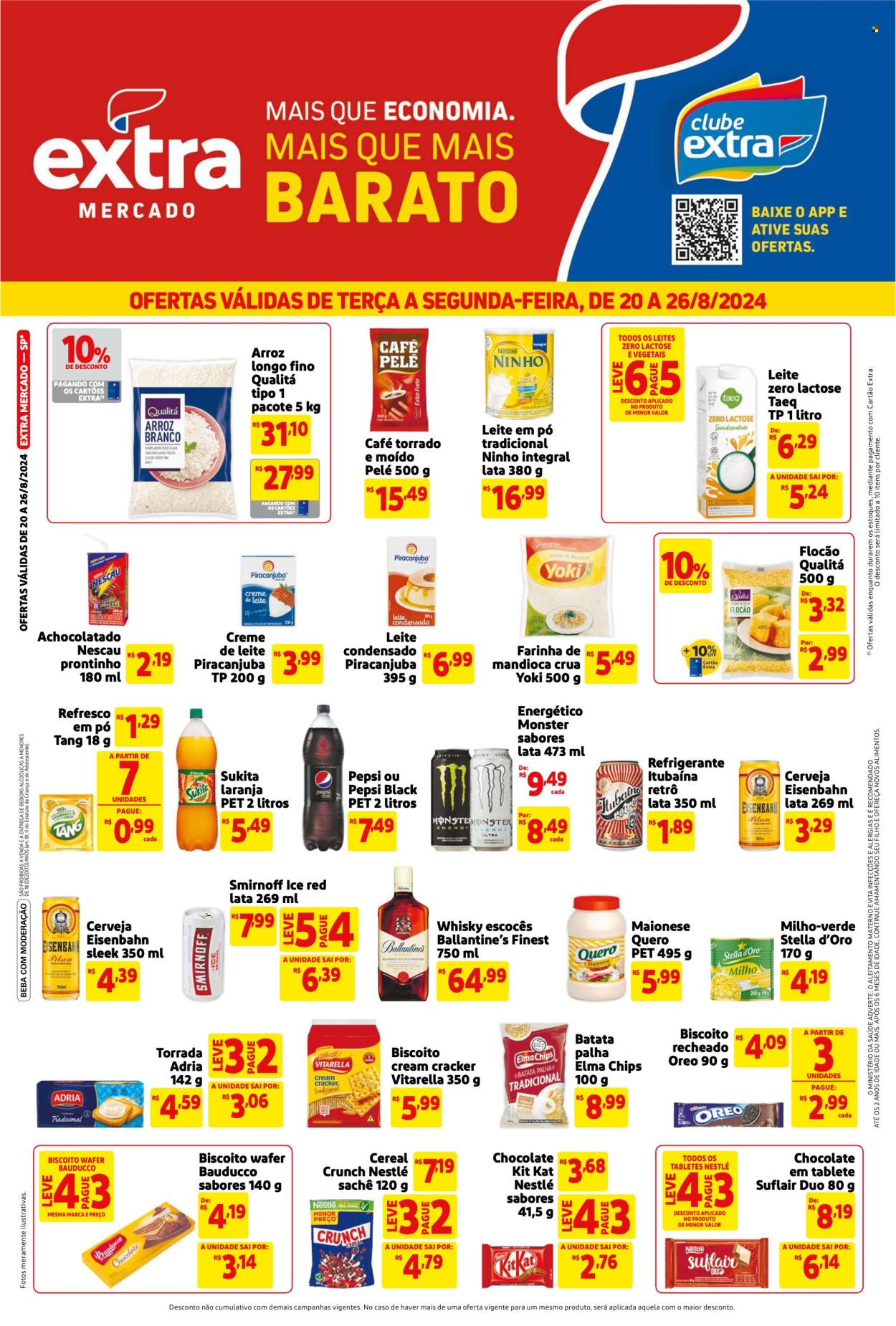Folheto Mercado Extra - 20/08/2024 - 26/08/2024. Página 1