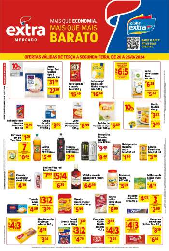 Folheto Mercado Extra - 20/08/2024 - 26/08/2024.