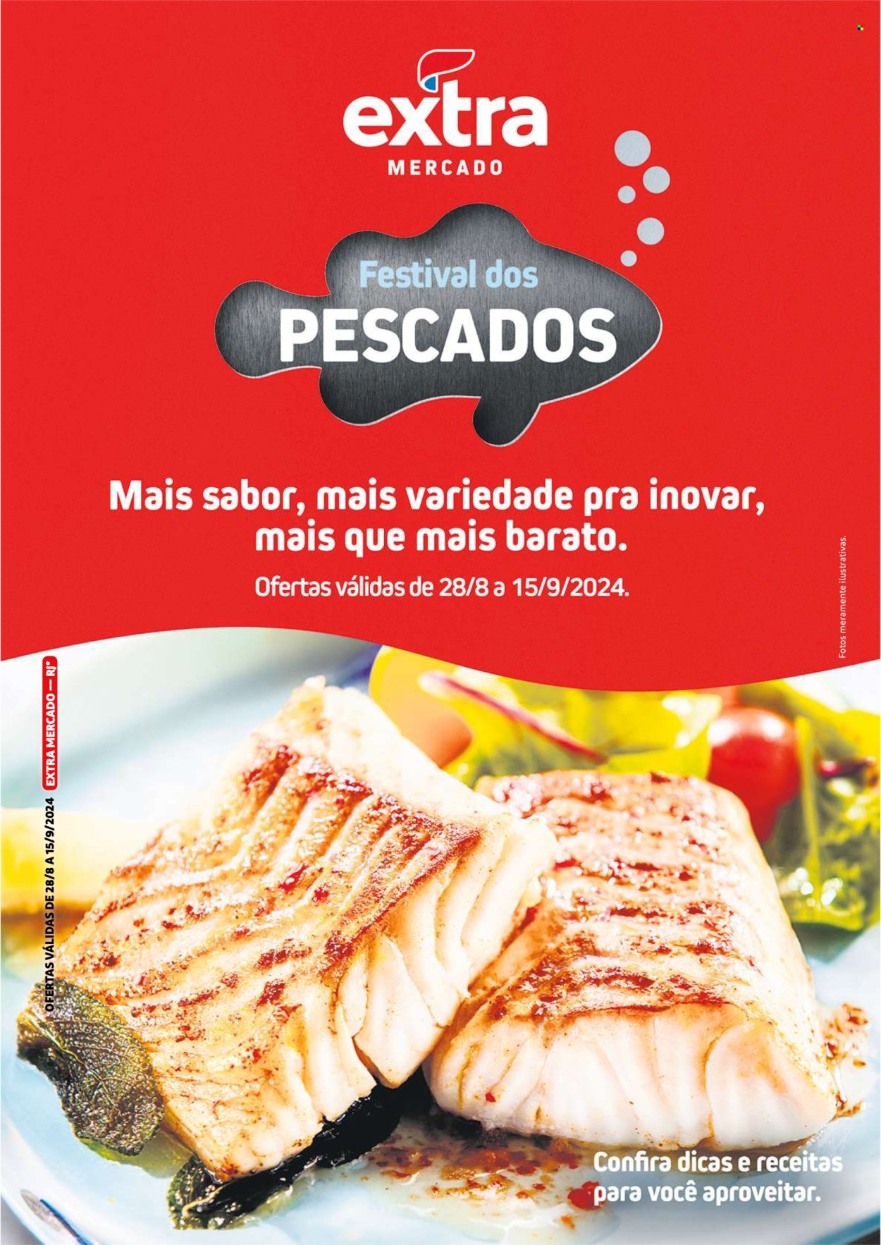 Folheto Mercado Extra - 28/08/2024 - 15/09/2024. Página 1