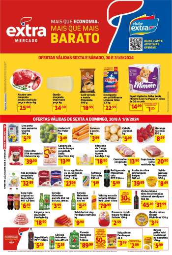 Folheto Mercado Extra - 30/08/2024 - 01/09/2024.