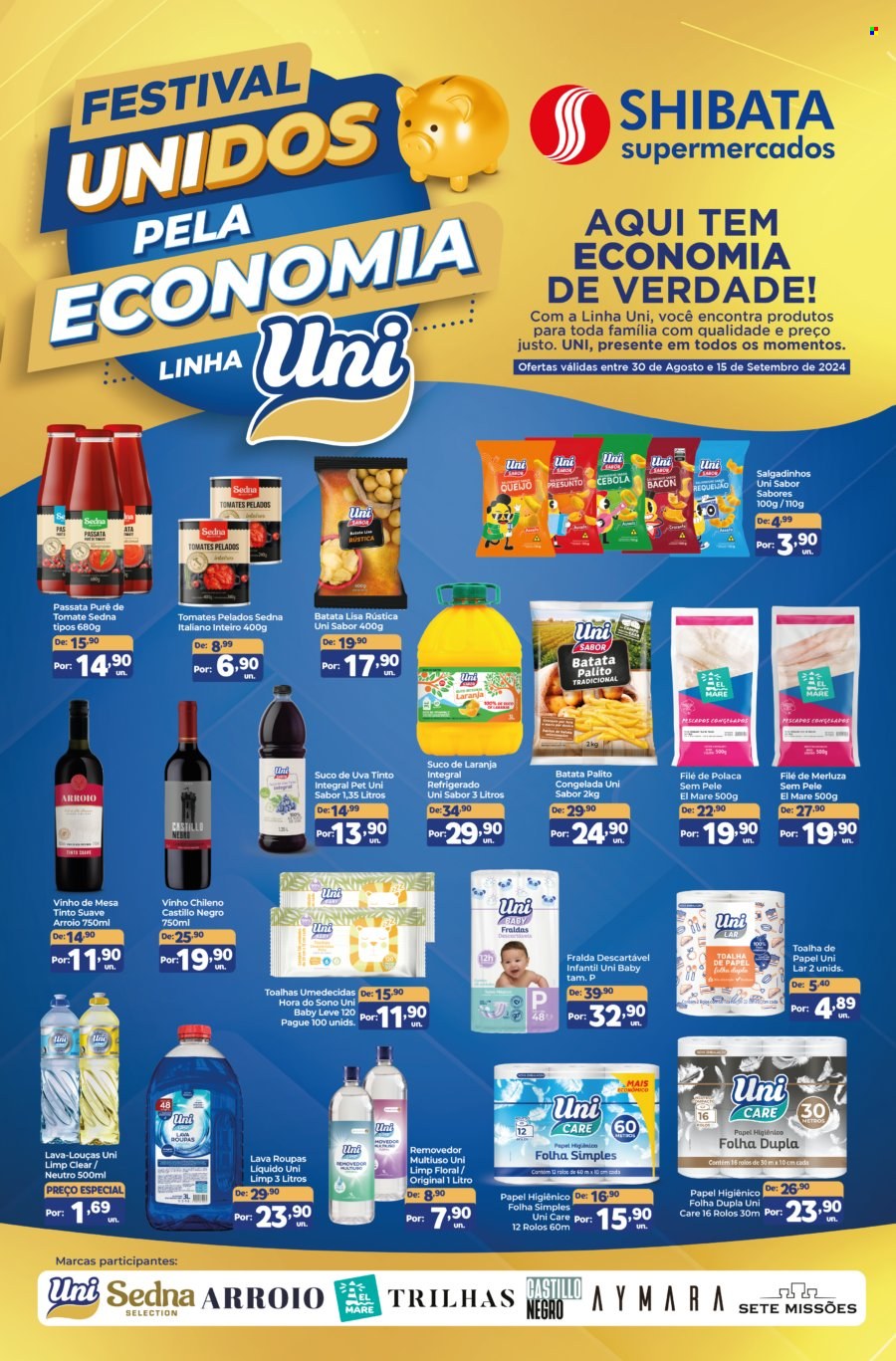 Folheto Shibata Supermercados - 30/08/2024 - 15/09/2024. Página 1