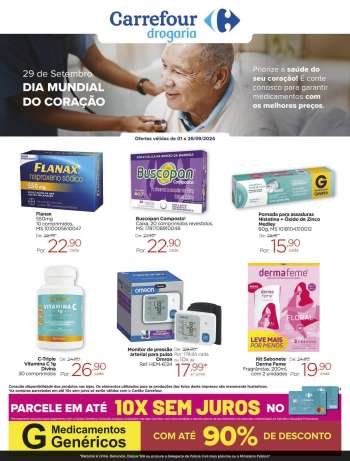 Folheto Carrefour Drogaria - 01/09/2024 - 26/09/2024.