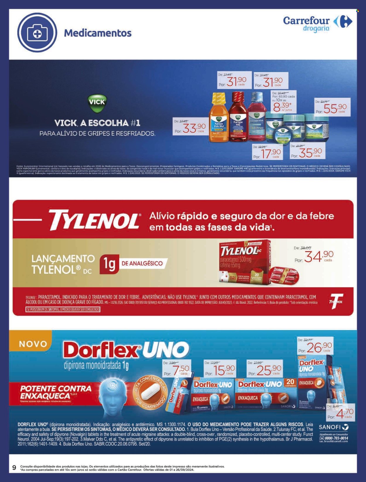 Folheto Carrefour Drogaria - 01/09/2024 - 26/09/2024. Página 9