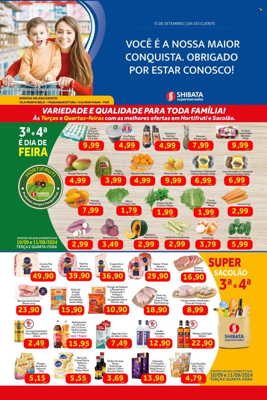 Folheto Shibata Supermercados - 10/09/2024 - 16/09/2024. Página 1