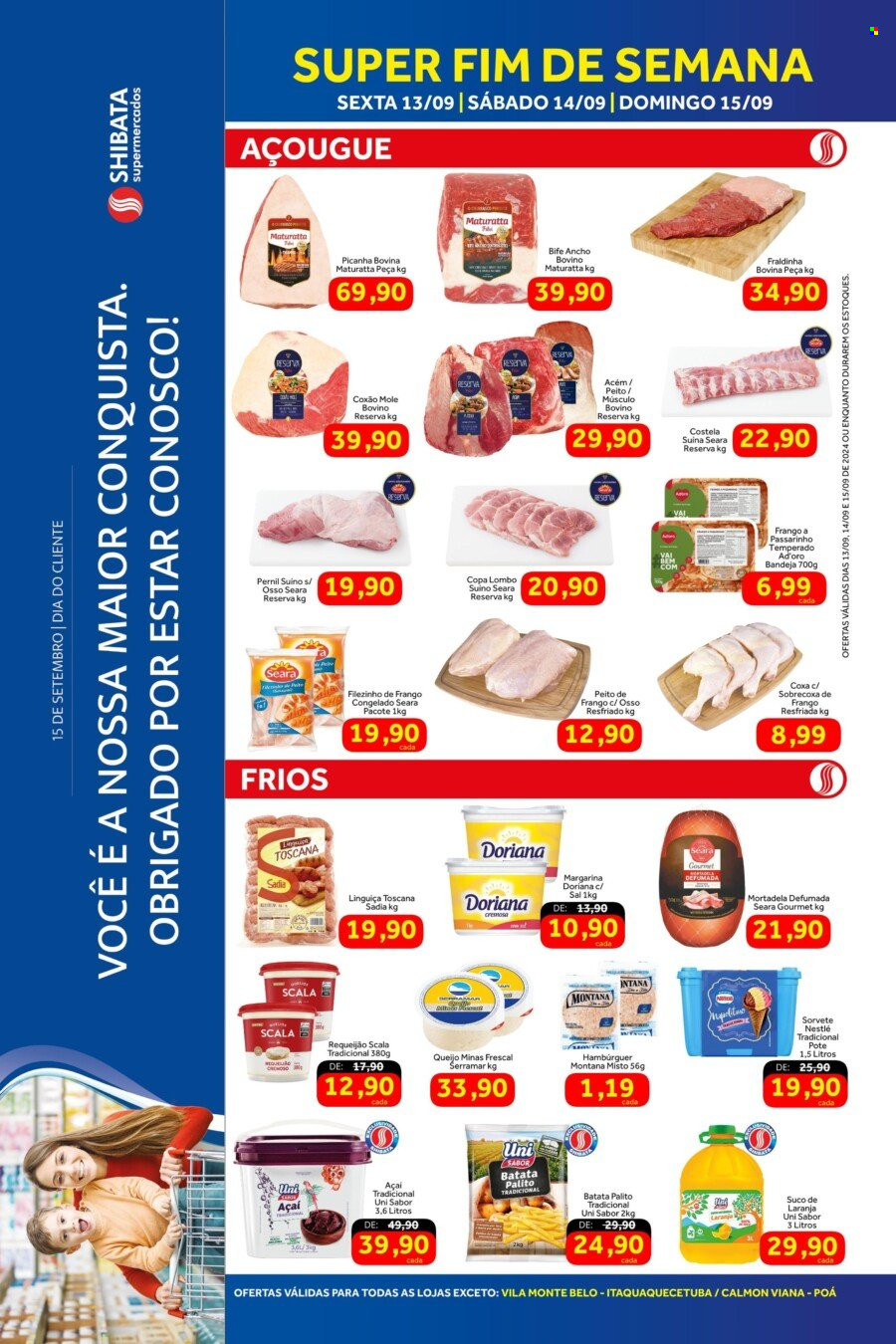 Folheto Shibata Supermercados - 13/09/2024 - 15/09/2024. Página 1