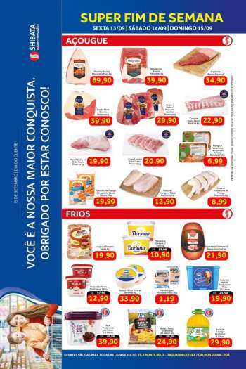 Folheto Shibata Supermercados - 13/09/2024 - 15/09/2024.