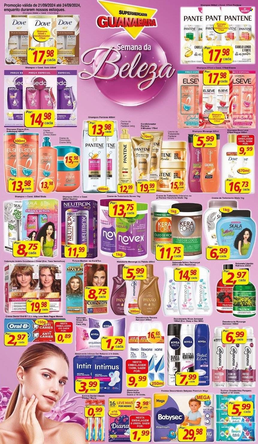 Folheto Supermercados Guanabara - 21/09/2024 - 24/09/2024. Página 1