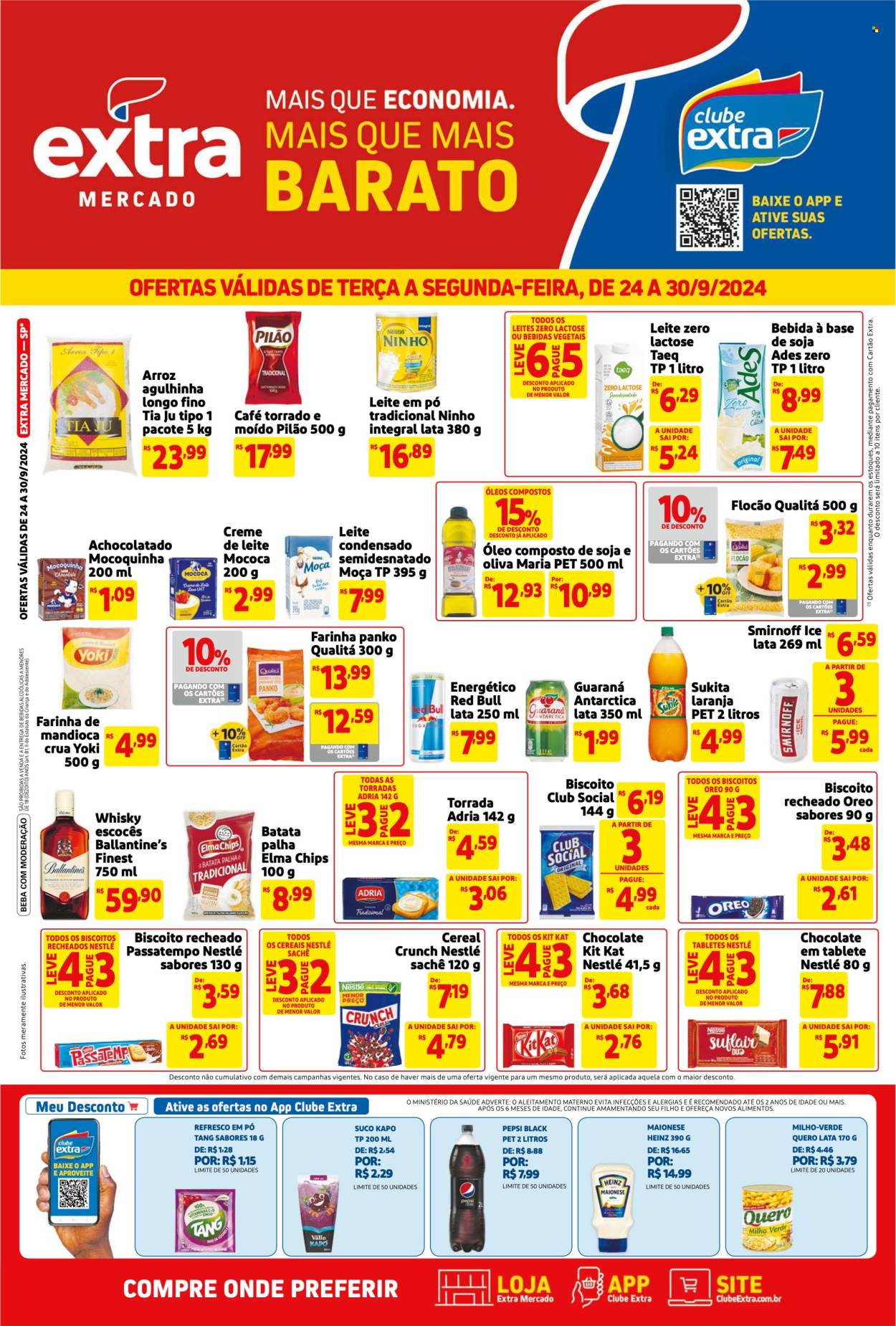 Folheto Mercado Extra - 24/09/2024 - 30/09/2024. Página 1
