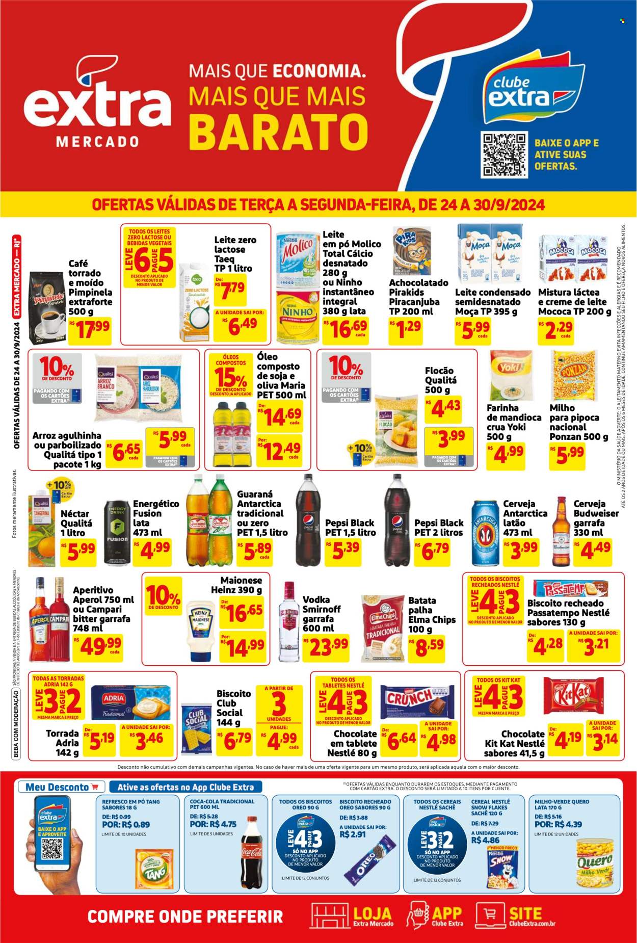 Folheto Mercado Extra - 24/09/2024 - 30/09/2024. Página 1