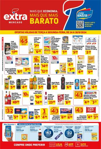 Folheto Mercado Extra - 24/09/2024 - 30/09/2024.