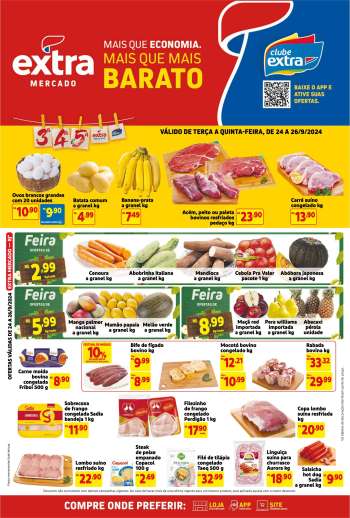 Folheto Mercado Extra - 24/09/2024 - 26/09/2024.