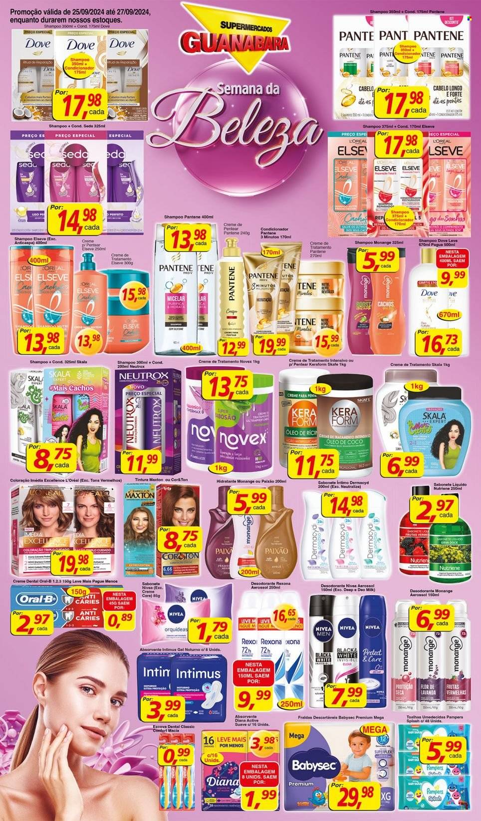 Folheto Supermercados Guanabara - 25/09/2024 - 27/09/2024. Página 1