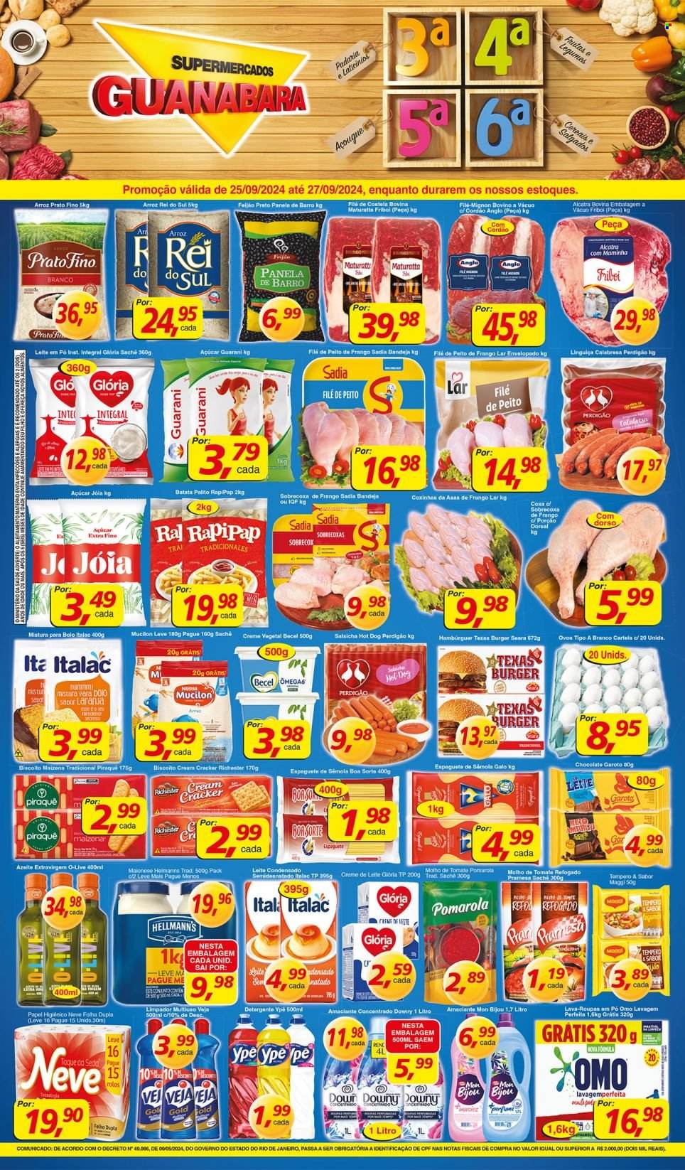 Folheto Supermercados Guanabara - 25/09/2024 - 27/09/2024. Página 12
