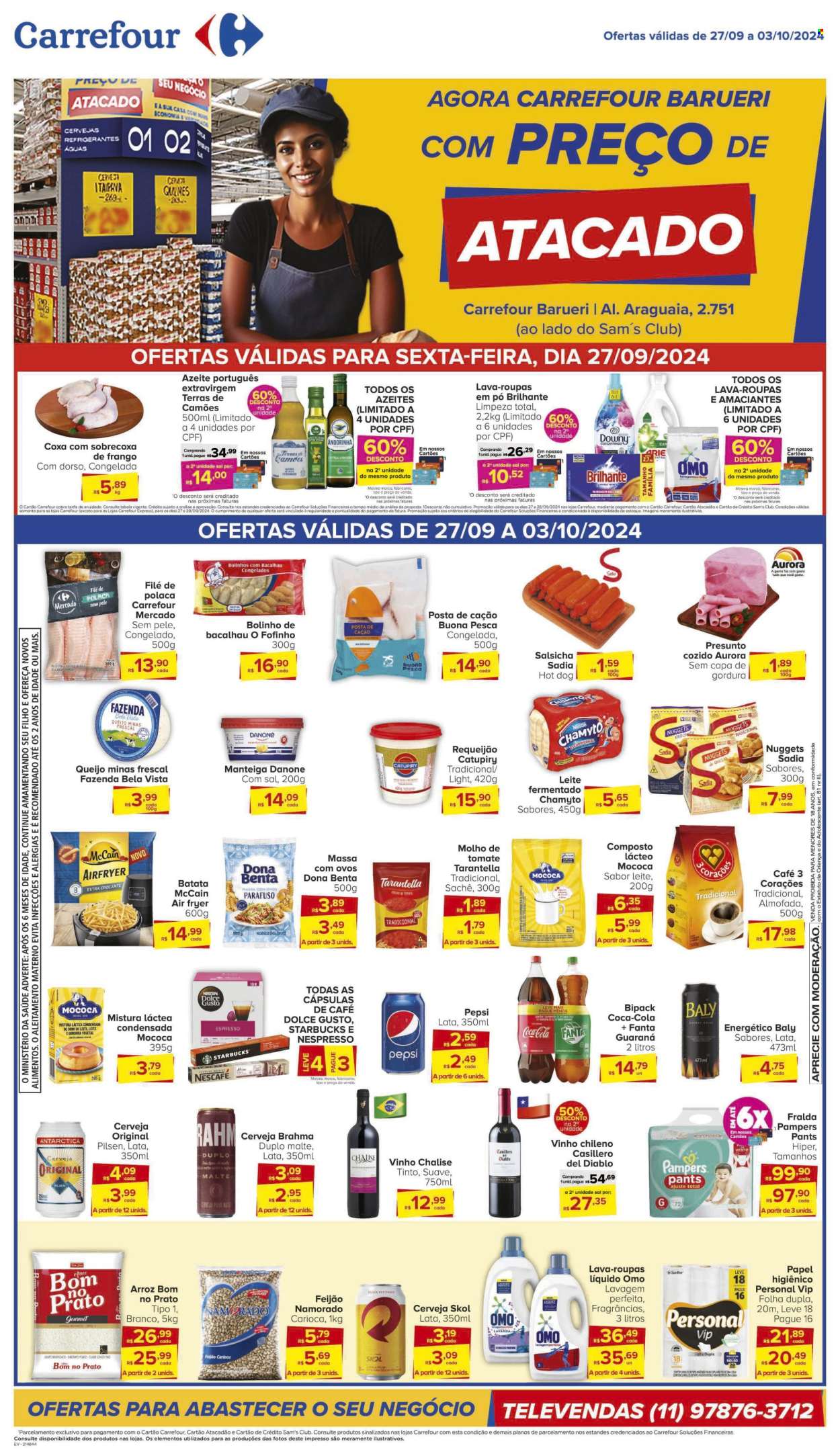 Folheto Carrefour Hiper - 27/09/2024 - 03/10/2024. Página 1